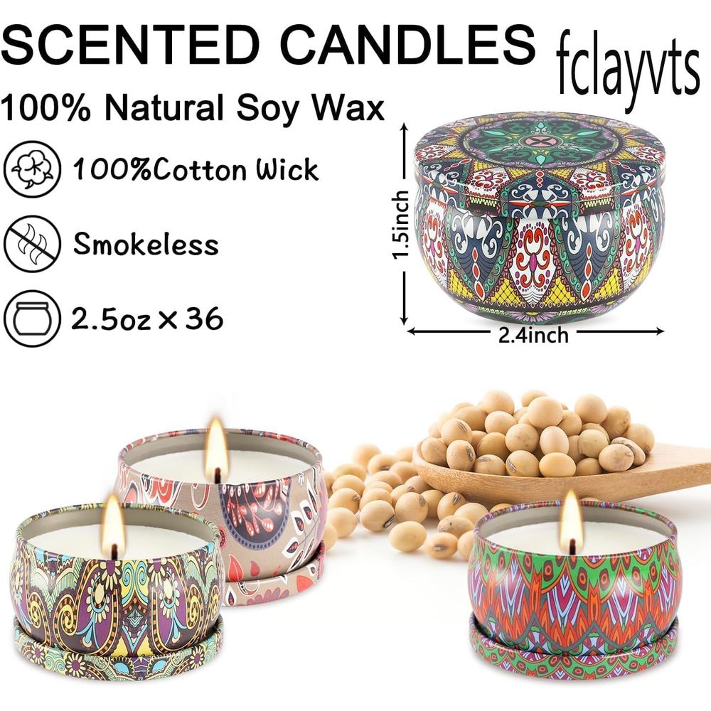Set o 36 Scented Candles, 2.5  - مراجعة Scented Candle Set وسعره