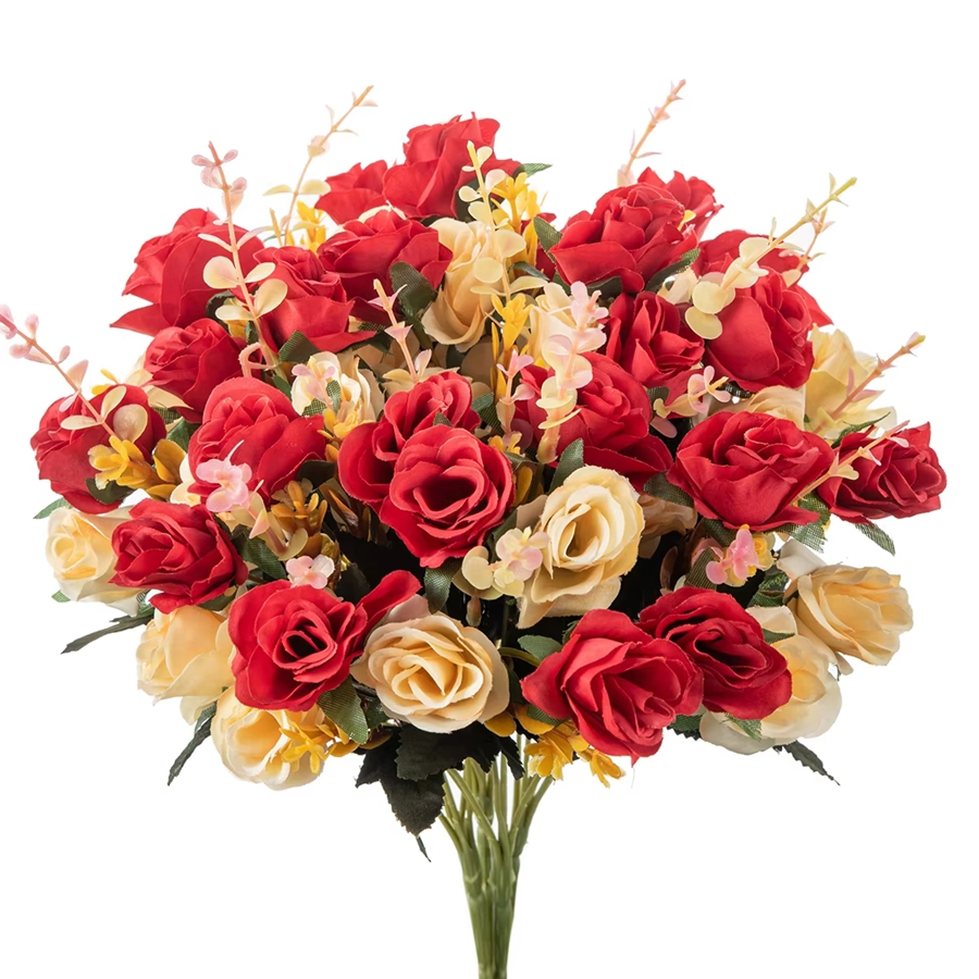 Artificial Flowers Silk Rose W - مراجعة Home Decor Garland وسعره