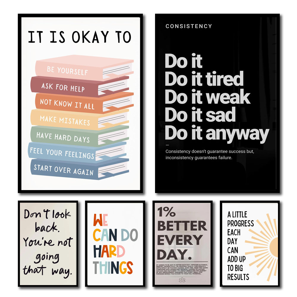 No frame 1pc Inspirational Quo - مراجعة Home Decor Quotes Ideas وسعره