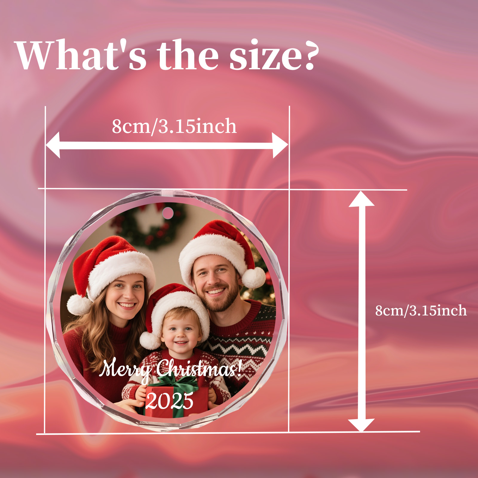 Custom Christmas Photo Ornamen - مراجعة Home Decor Xmas وسعره