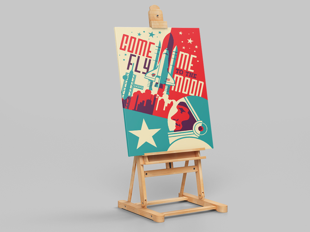 Houston Texas Space City Canva - مراجعة Home Decor Vector وسعره
