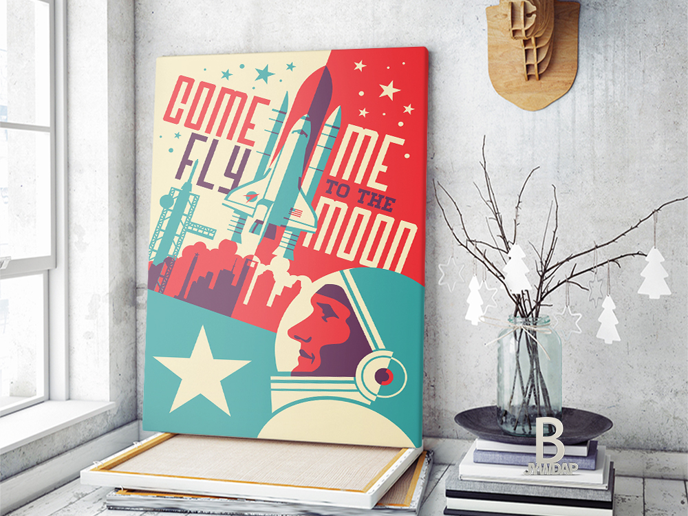 Houston Texas Space City Canva - مراجعة Home Decor Vector وسعره