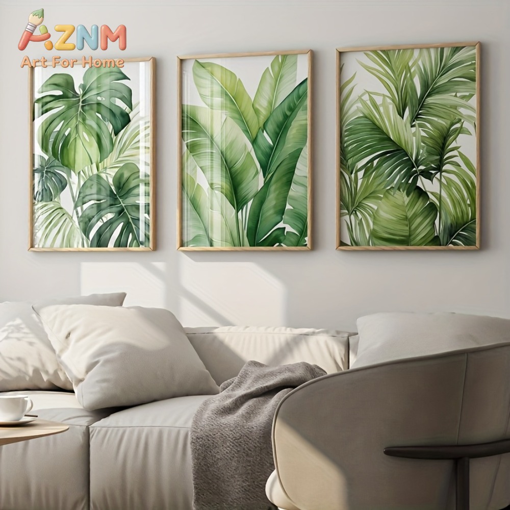 3pcs Frameless Tropical Waterc - مراجعة Watercolor Poster Print وسعره