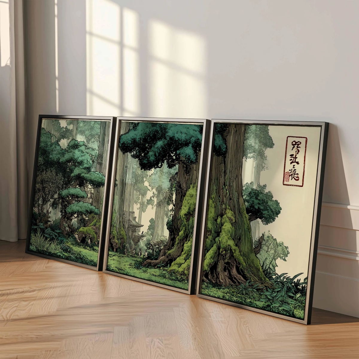 3pcs/set Japanese Anime Forest - مراجعة Home Decor Japandi Style وسعره