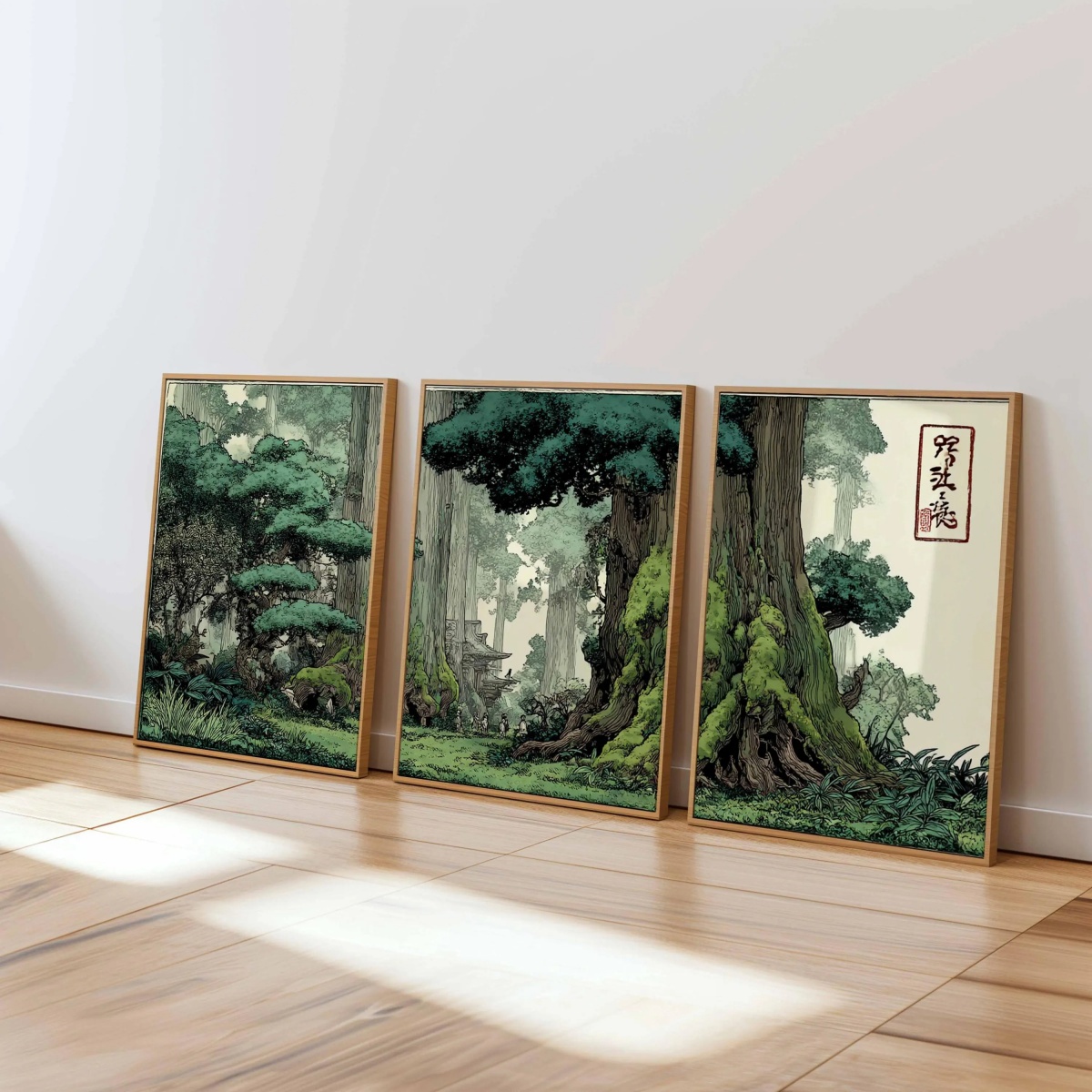 3pcs/set Japanese Anime Forest - مراجعة Home Decor Japandi Style وسعره