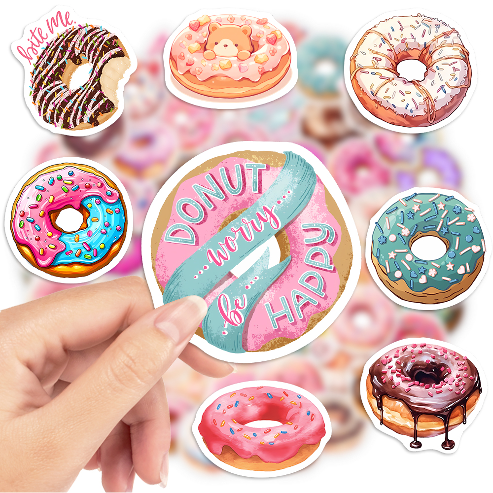 Cute Donut Dessert Stickers DI - مراجعة Home Decor On Sale وسعره