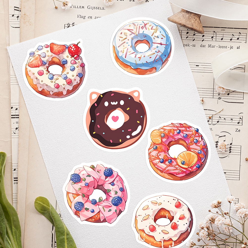 Cute Donut Dessert Stickers DI - مراجعة Home Decor On Sale وسعره