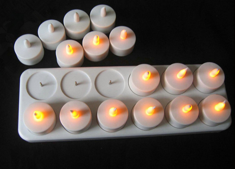 Set of 12 Rechargeable led can - مراجعة Home Decor Xmas وسعره