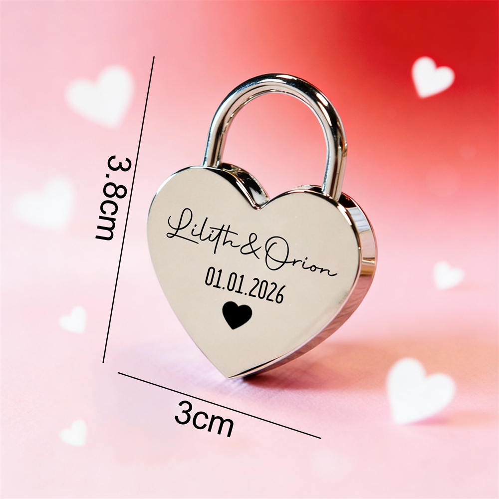 Custom Name Heart-Shaped Padlo - مراجعة Home Decor Xmas وسعره