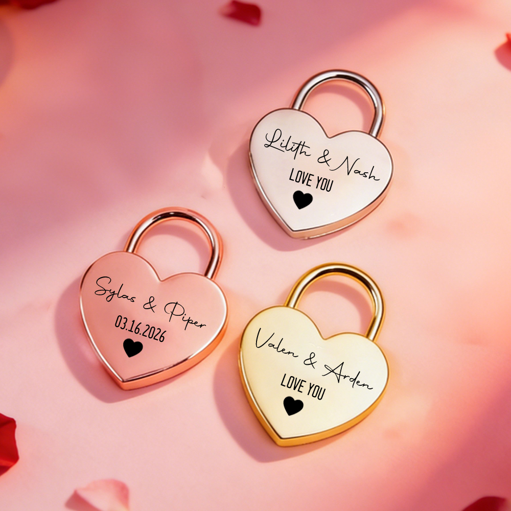 Custom Name Heart-Shaped Padlo - مراجعة Home Decor Xmas وسعره