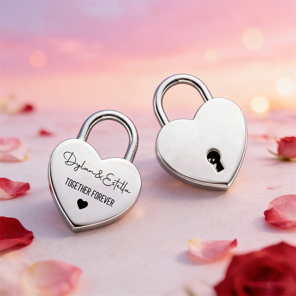 Custom Name Heart-Shaped Padlo - مراجعة Home Decor Xmas وسعره