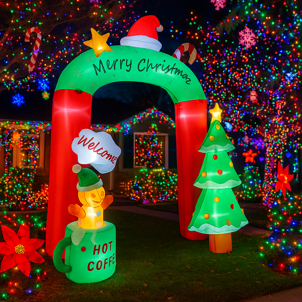 2.7M/8.8FT Inflatable Christma - مراجعة Home Decor Xmas وسعره