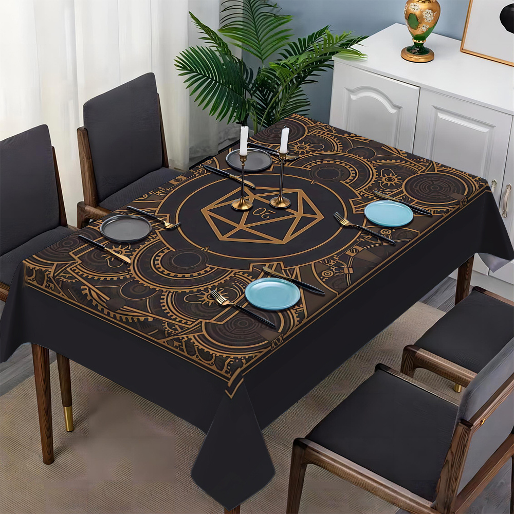 Steampunk Black Golden Gear Pa - مراجعة Home Decor Furniture وسعره