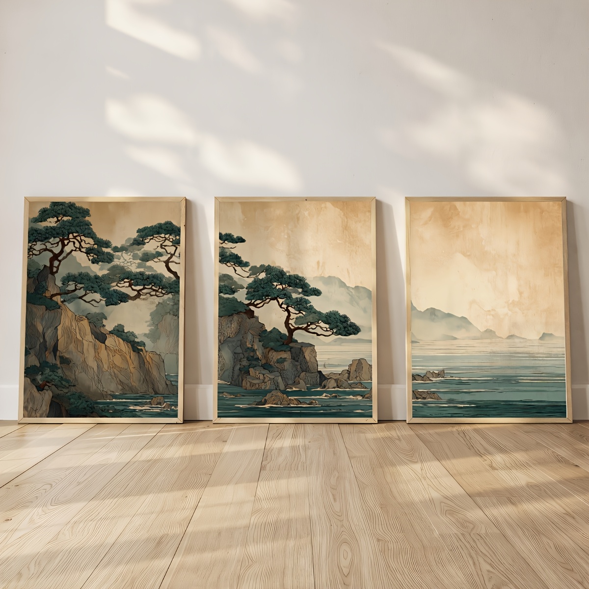 3pcs/set Japanese Cliff and Oc - مراجعة Home Decor Japandi Style وسعره