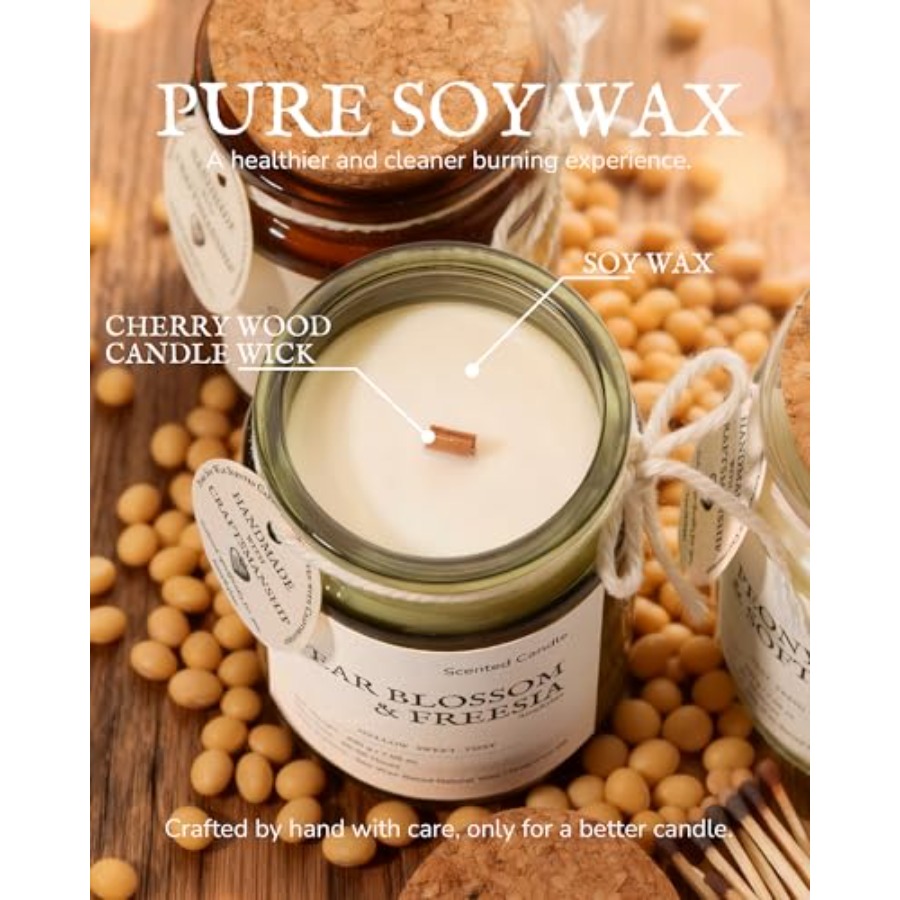 3 Pack Non-Toxic Soy Wax Scent - مراجعة Scented Candle Set وسعره