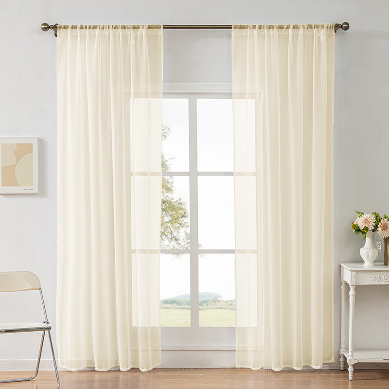 Solid Color Rod Pocket Sheer C - مراجعة Home Decor Window Blinds وسعره