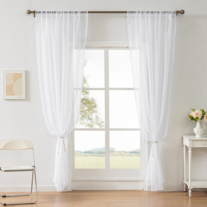 Solid Color Rod Pocket Sheer C - مراجعة Home Decor Window Blinds وسعره