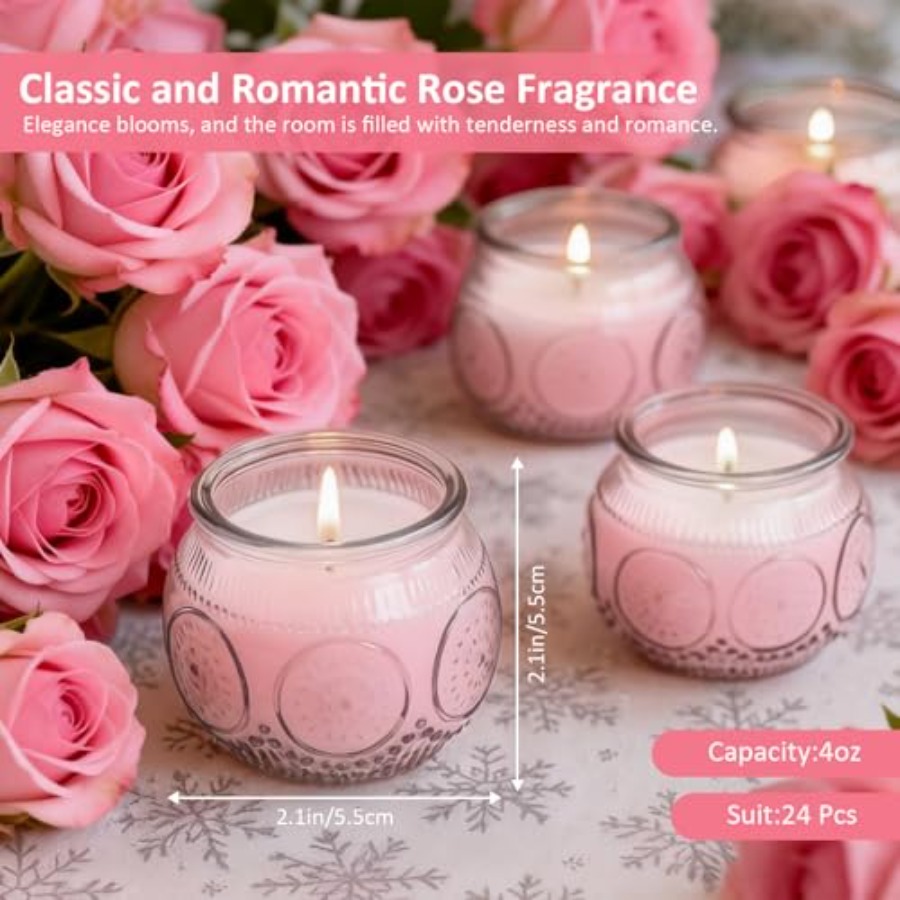 24 Pack of 4 Oz Mini Soy Candl - مراجعة Scented Candle Set وسعره