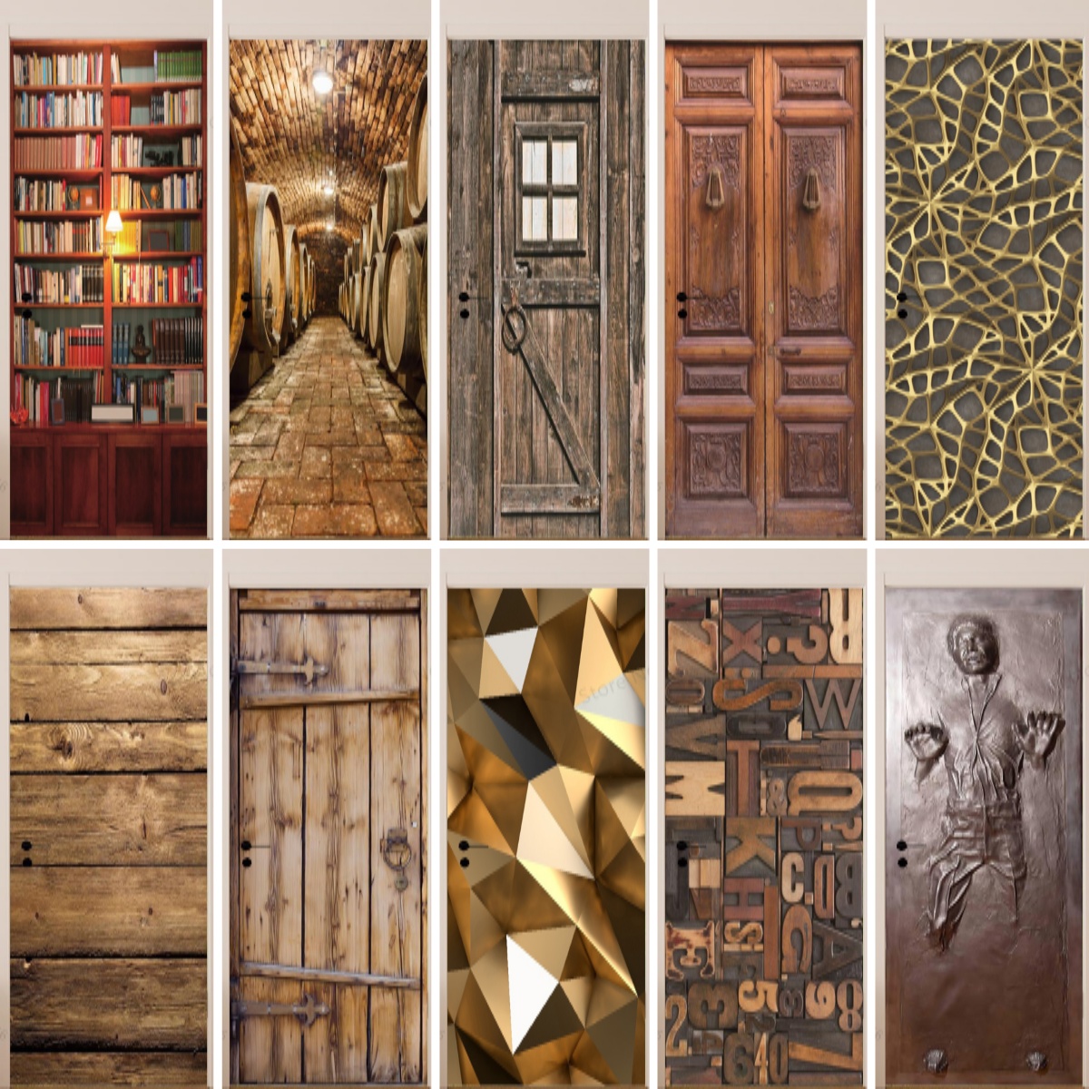 Imitation Wood Door Sticker Re - مراجعة Home Decor On Sale وسعره