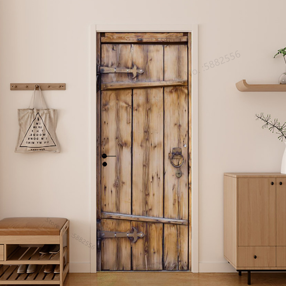 Imitation Wood Door Sticker Re - مراجعة Home Decor On Sale وسعره