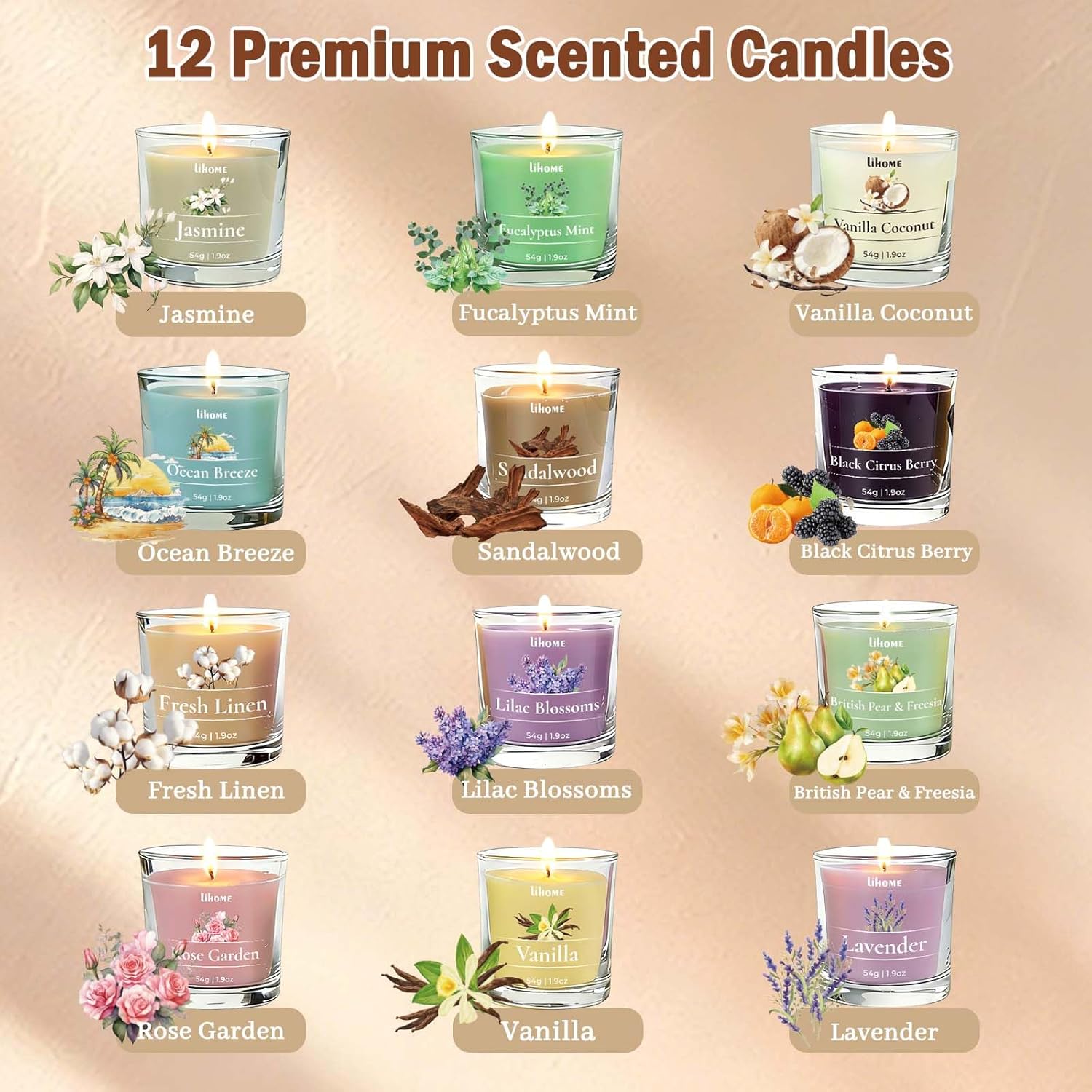 12 Scented Candles Set with Me - مراجعة Scented Candle Set وسعره