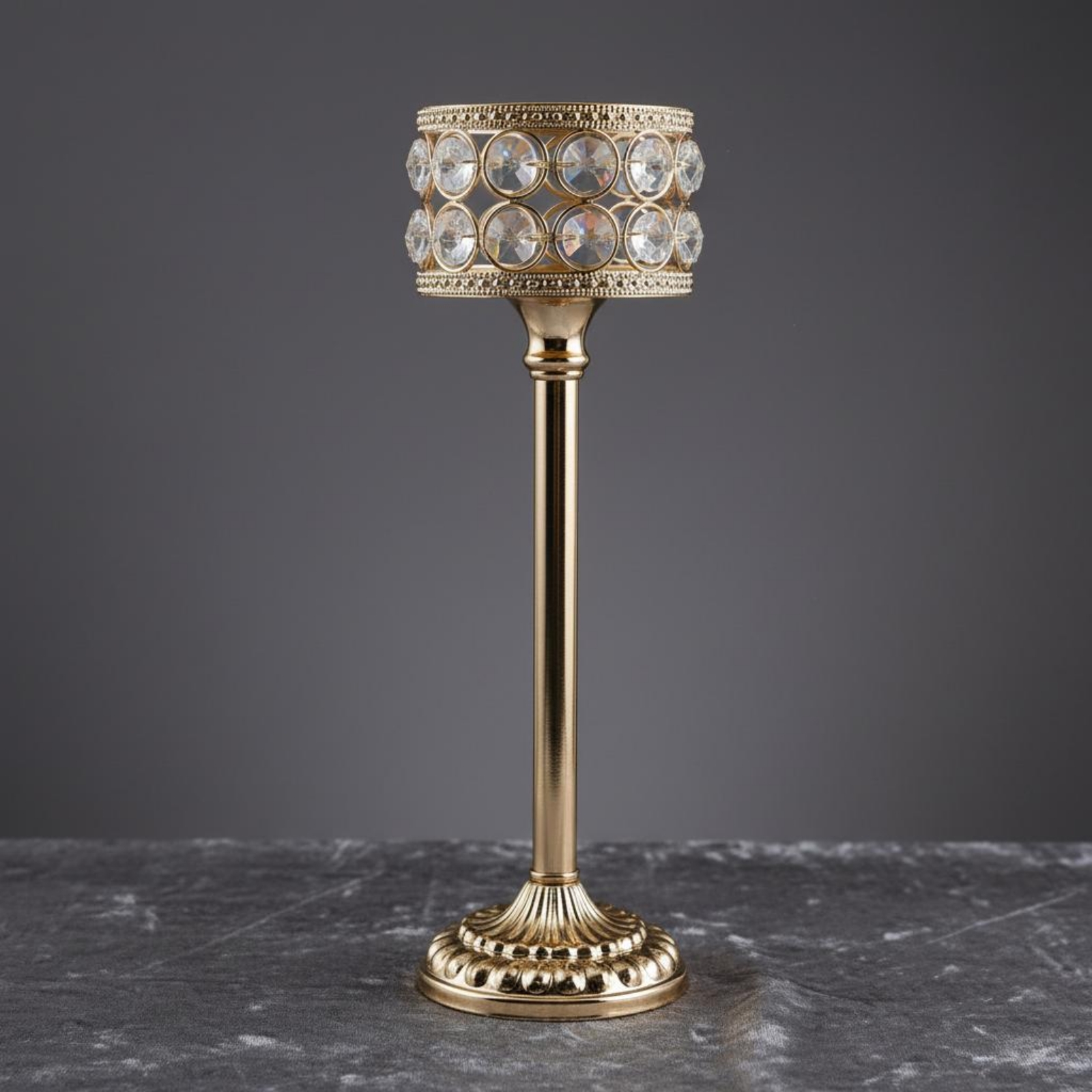 3 Pieces Gold Crystal Candle H - مراجعة Home Decor Luxury وسعره