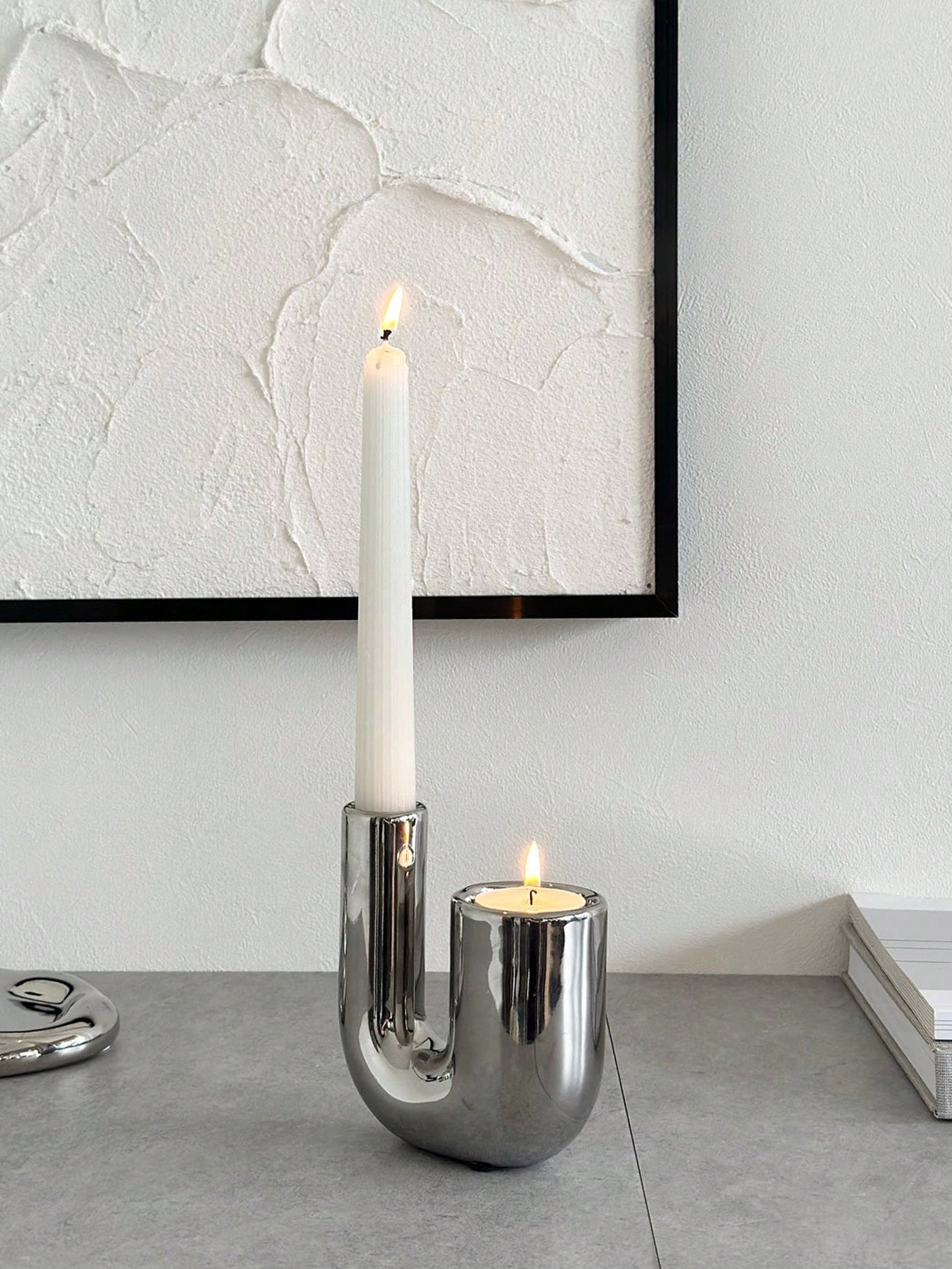 Luxury Silver Ceramic Candle H - مراجعة Home Decor Luxury وسعره