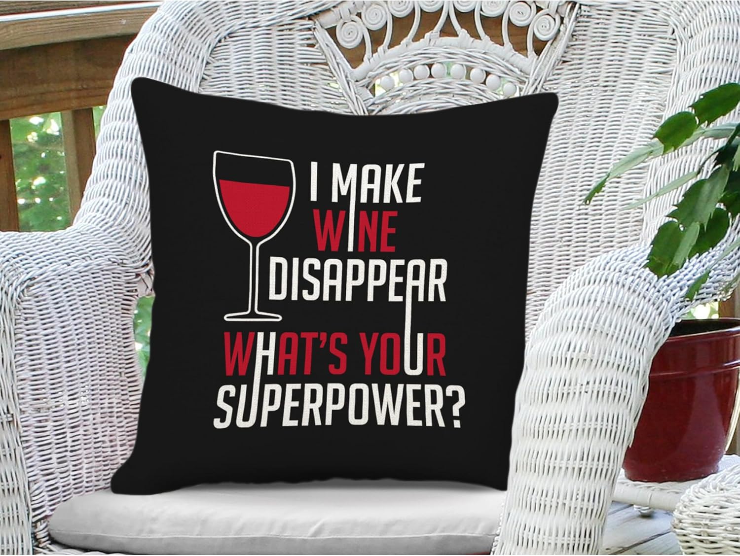 Funny Wine Pillow Cover, I Mak - مراجعة Home Decor Quotes Ideas وسعره