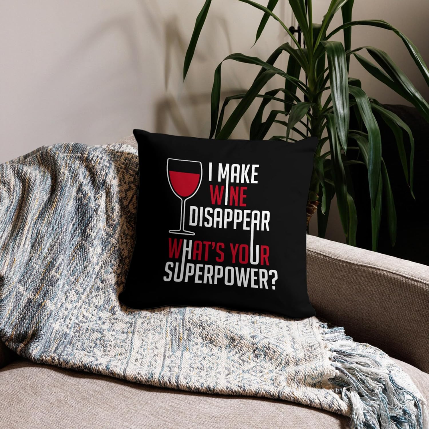 Funny Wine Pillow Cover, I Mak - مراجعة Home Decor Quotes Ideas وسعره