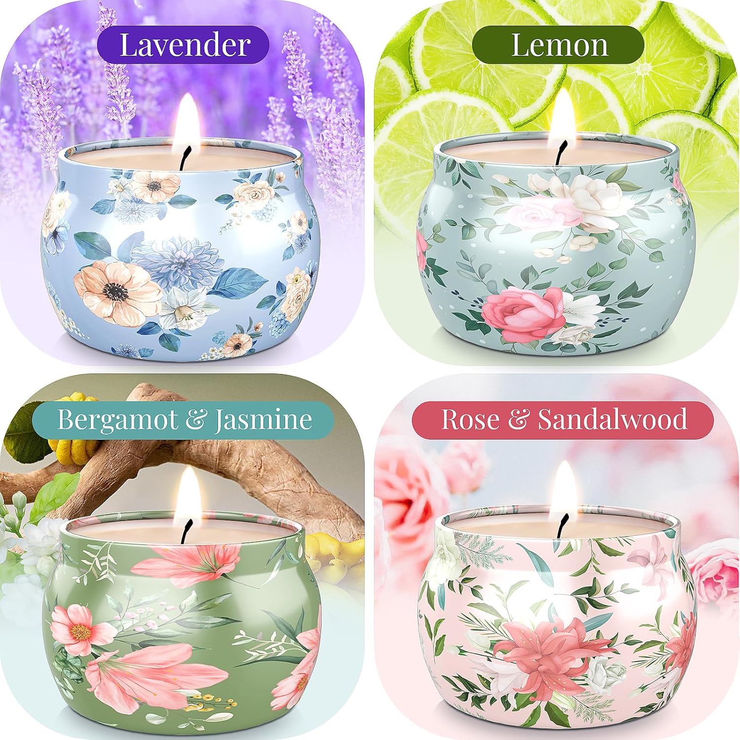 17.6oz Soy Wax Scented Candles - مراجعة Scented Candle Set وسعره