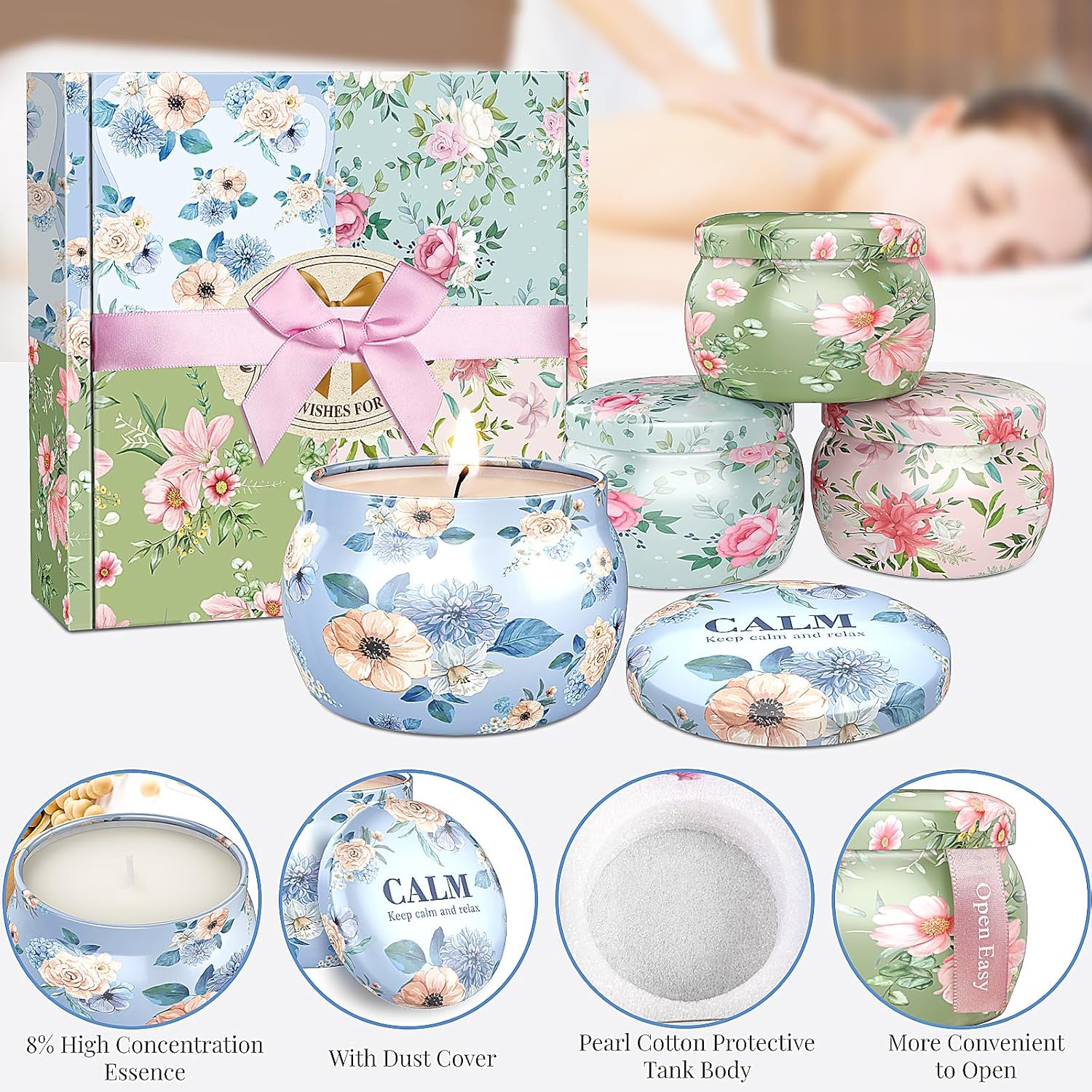 17.6oz Soy Wax Scented Candles - مراجعة Scented Candle Set وسعره