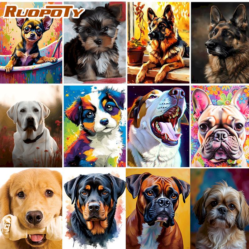 RUOPOTY Dog Diamond Painting H - مراجعة Home Decor Diy Ideas وسعره