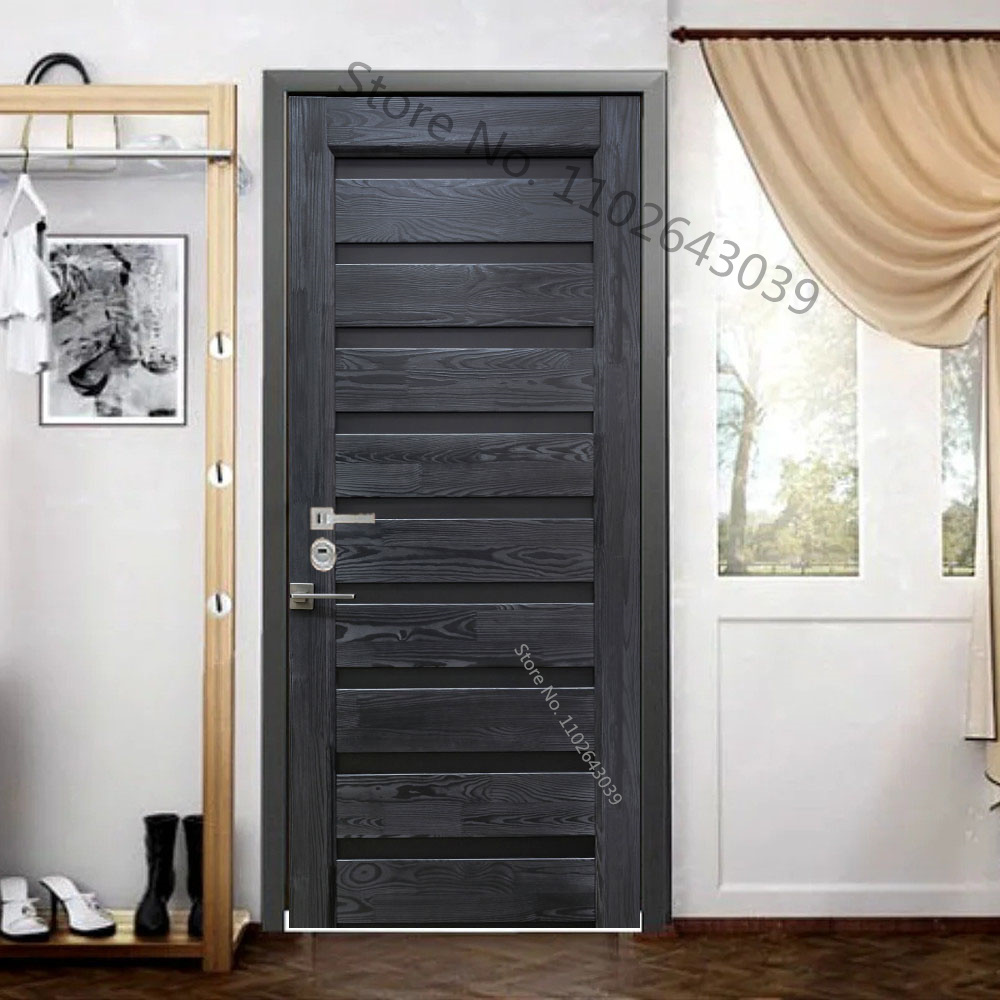 Imitation Wood Doors Sticker R - مراجعة Home Decor On Sale وسعره