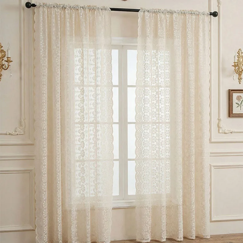 French Polyester Jacquard Lace - مراجعة Home Decor Window Blinds وسعره