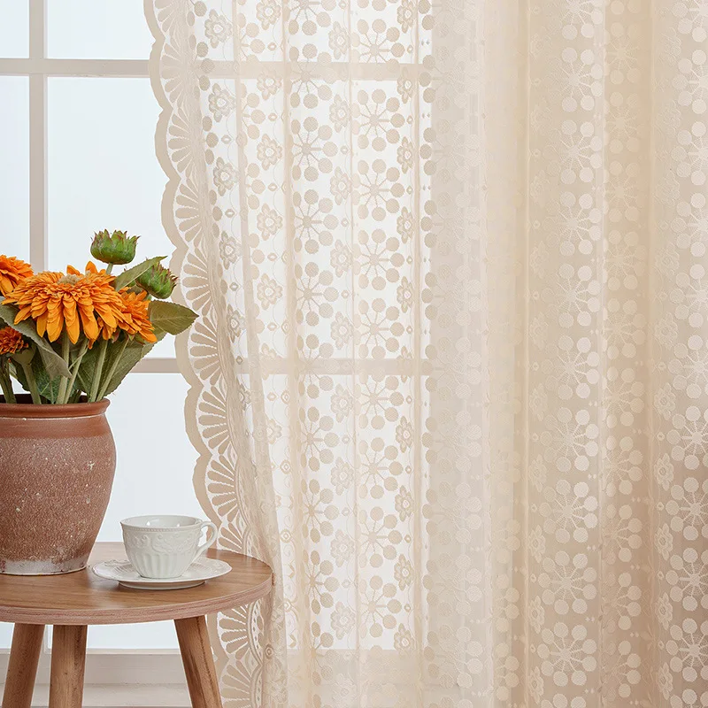 French Polyester Jacquard Lace - مراجعة Home Decor Window Blinds وسعره