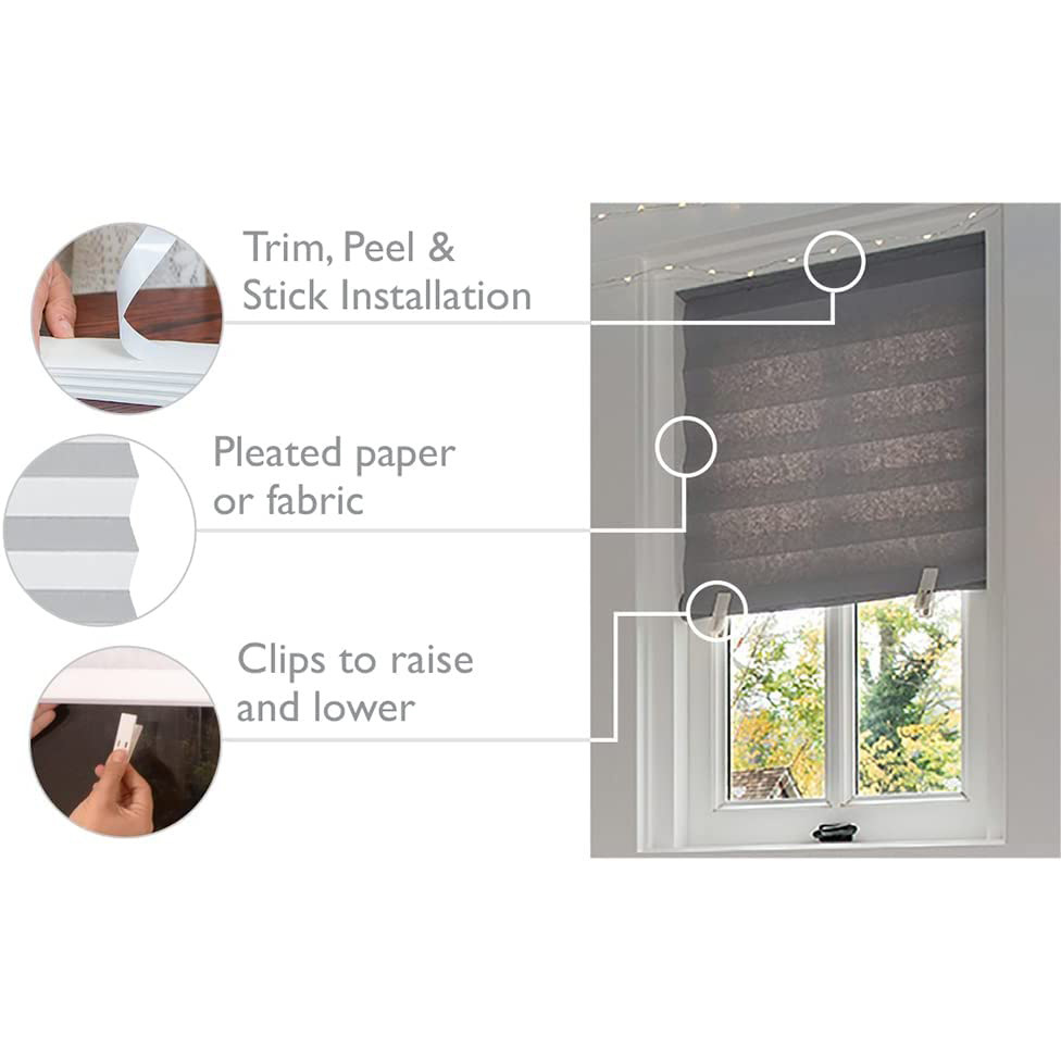 Simple Pleated Window Shades S - مراجعة Home Decor Window Blinds وسعره