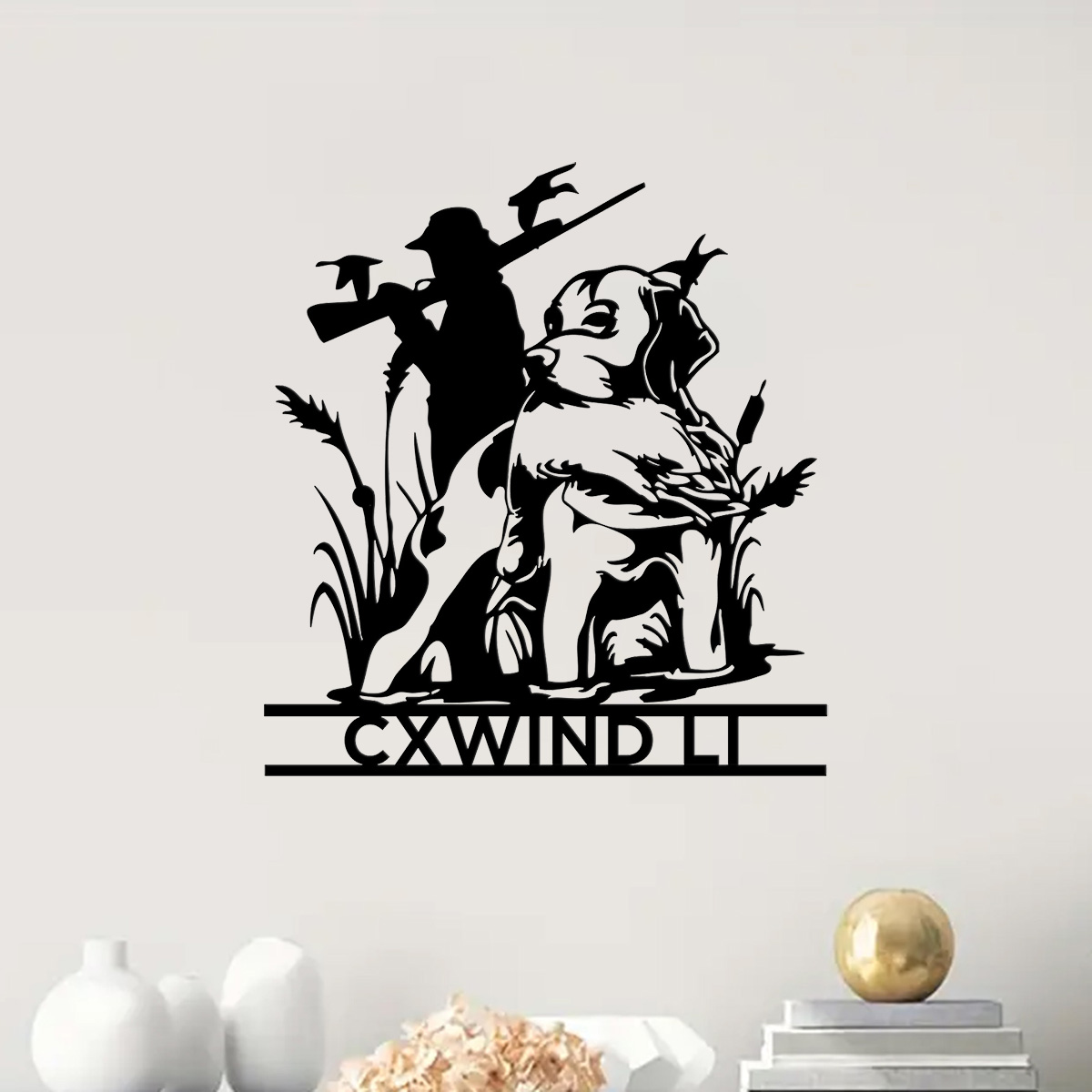 Custom Dog Hunting Metal Wall  - مراجعة Home Decor Xmas وسعره