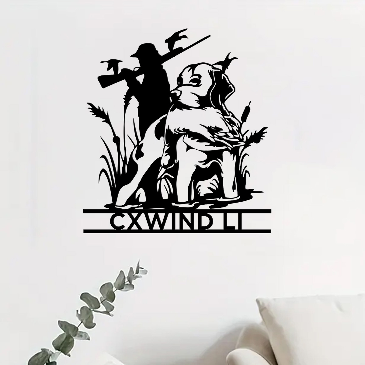Custom Dog Hunting Metal Wall  - مراجعة Home Decor Xmas وسعره
