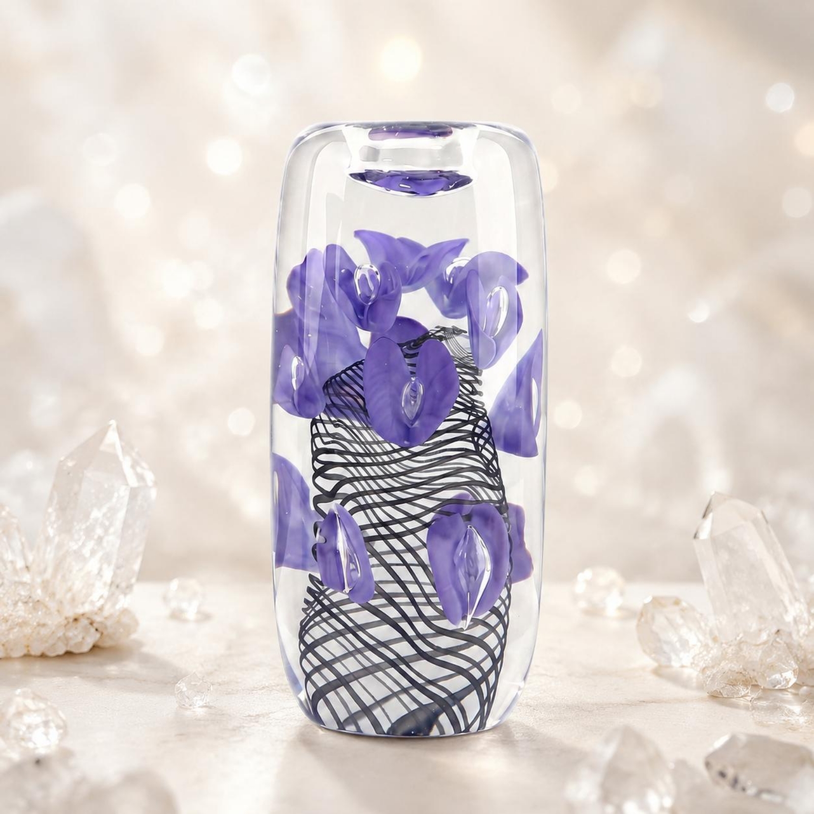 Violet Petal Glass Candle Hold - مراجعة Home Decor Luxury وسعره