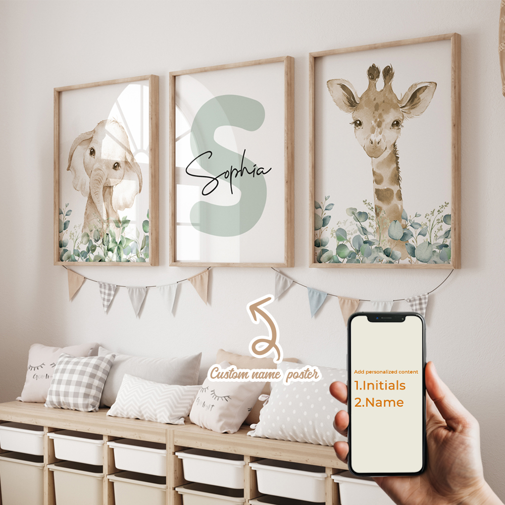 3pcs Personalized Custom Name  - مراجعة Home Decor Reviews وسعره