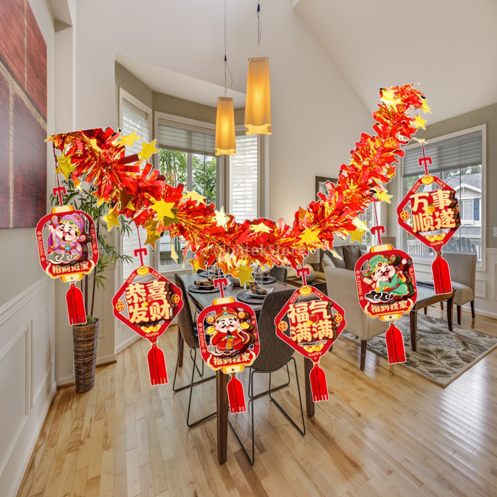 Chinese New Year Garland 2026, - مراجعة Home Decor Garland وسعره