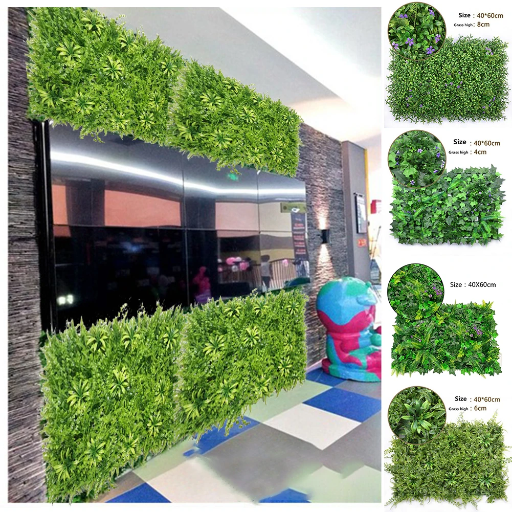 60X40CM Artificial Green Wall  - مراجعة Home Decor Wall Panels وسعره