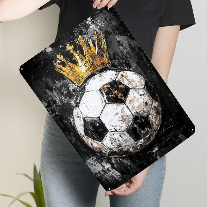 Soccer King Vector Art Tinplat - مراجعة Home Decor Vector وسعره