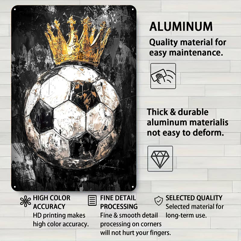 Soccer King Vector Art Tinplat - مراجعة Home Decor Vector وسعره