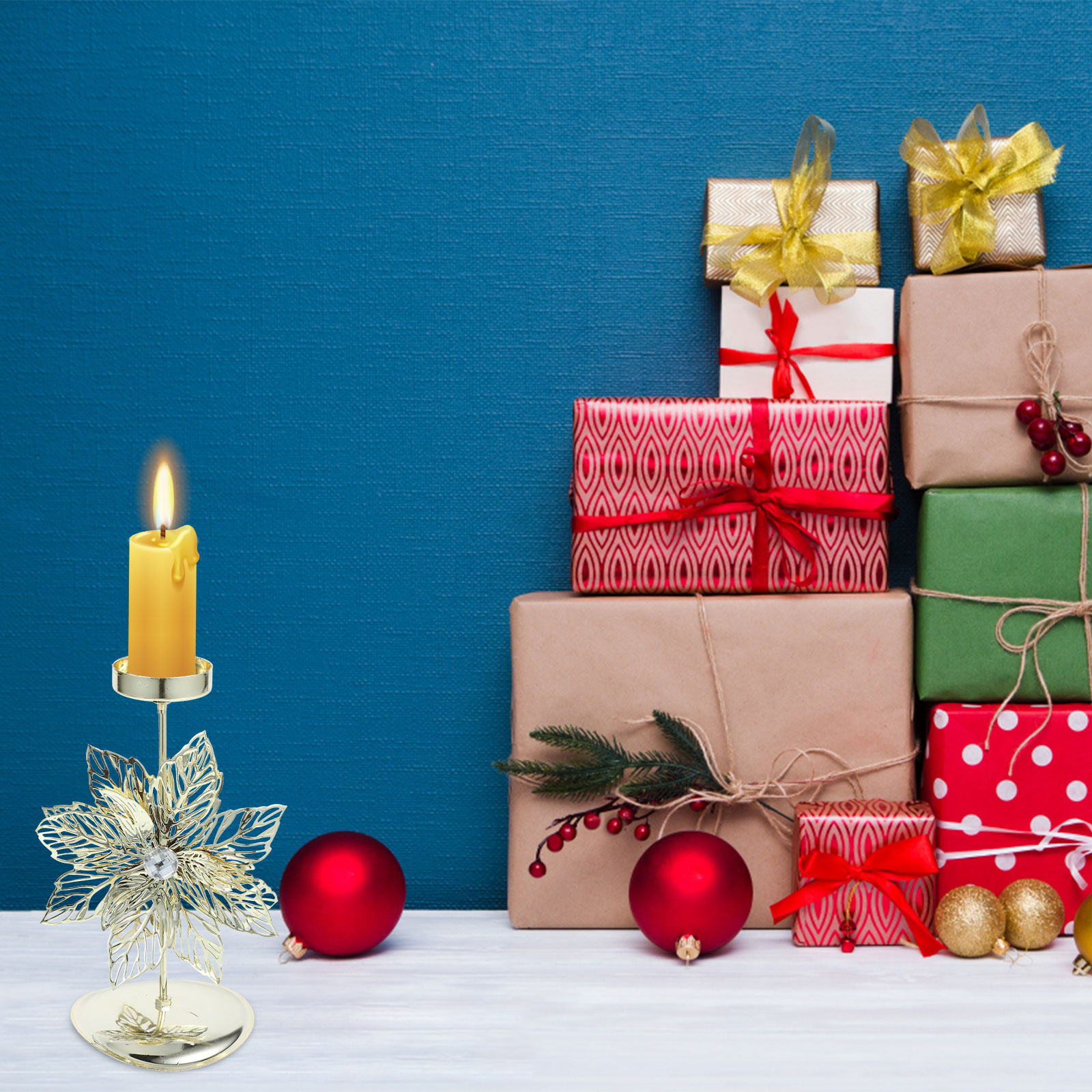 Christmas Flower Shaped Iron T - مراجعة Home Decor Xmas وسعره