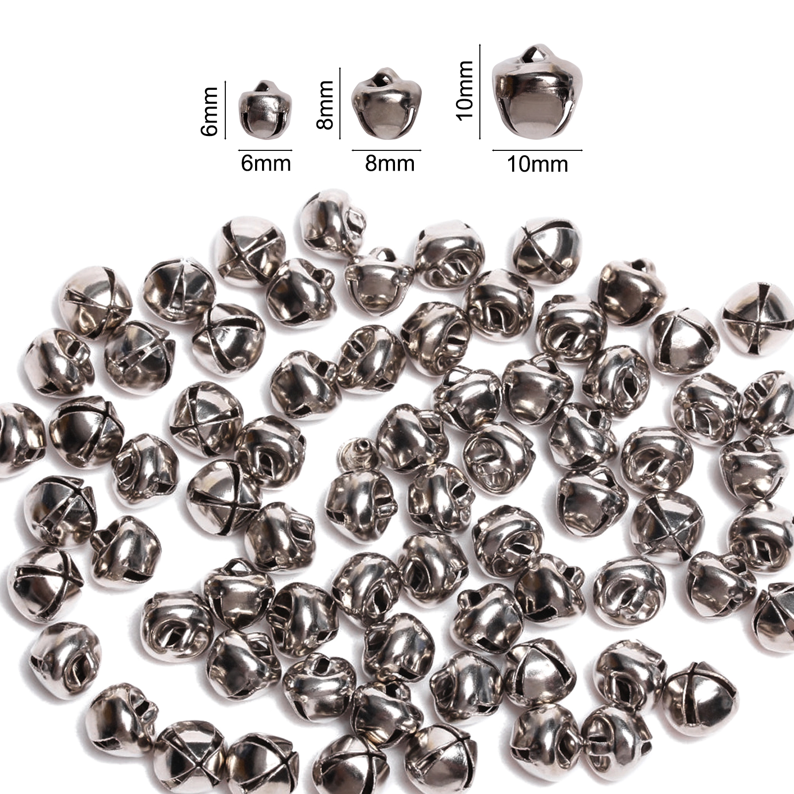 100/50Pcs/lot 6mm/8mm/10mm Gol - مراجعة Home Decor Xmas وسعره