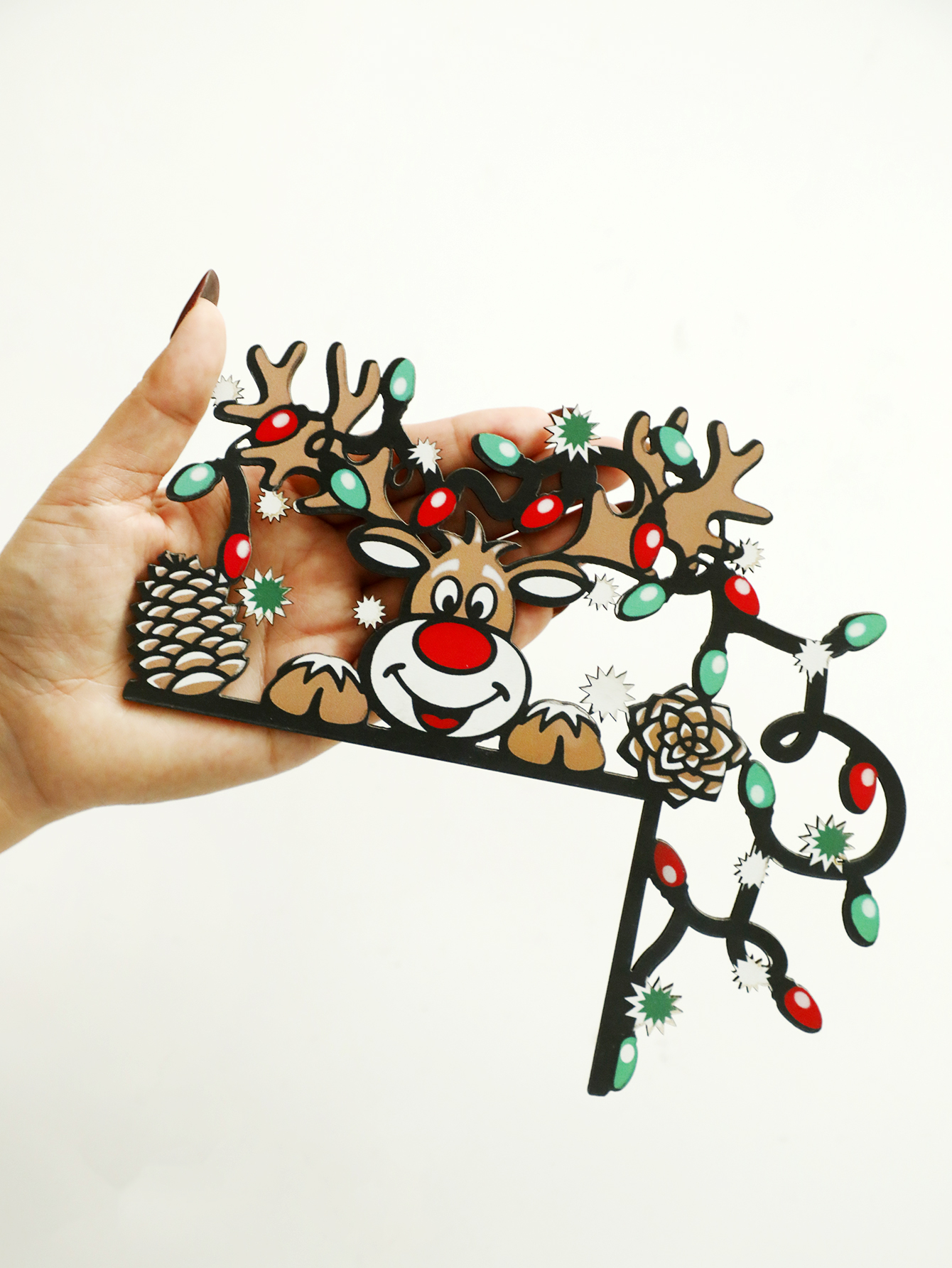Christmas Reindeer Door Corner - مراجعة Home Decor Xmas وسعره