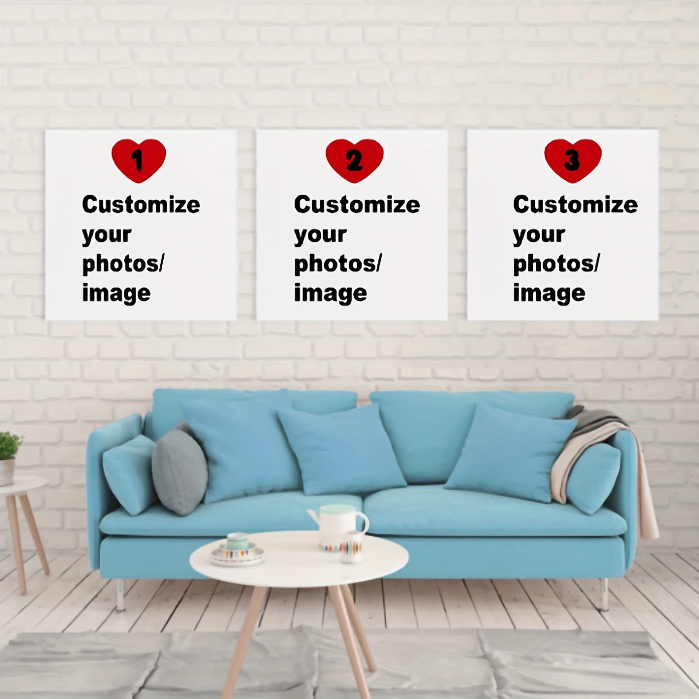 3pcs/set Custom Square Canvas  - مراجعة Home Decor Furniture وسعره