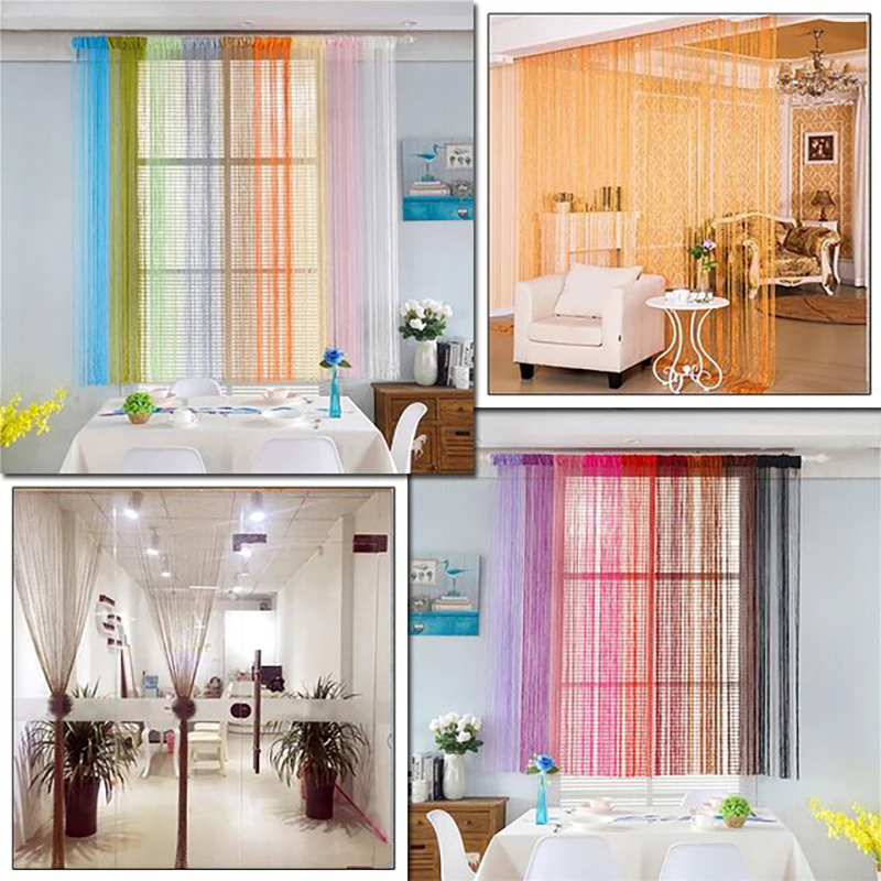 Multi-color Thread Line Curtai - مراجعة Home Decor Window Blinds وسعره