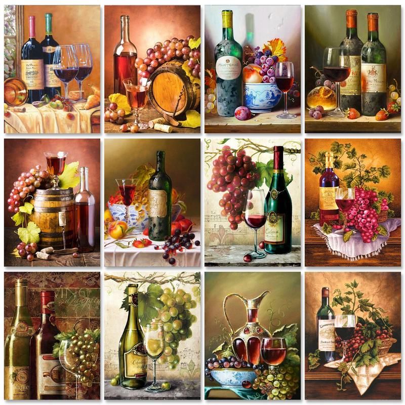 RUOPOTY Wine Painting By Numbe - مراجعة Home Decor Diy Ideas وسعره